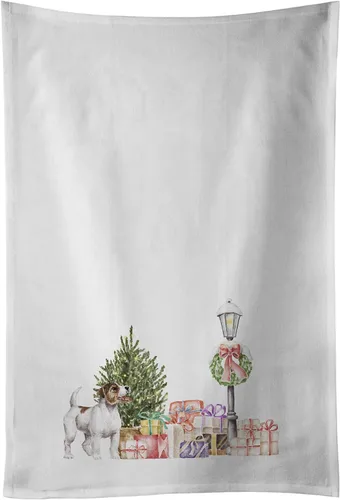 Miniatura 28 de Caroline's Treasures CK8100WTKT - Juego de 2 toallas de cocina con diseño de bulldog francés con diseño de país de las maravillas navideñas