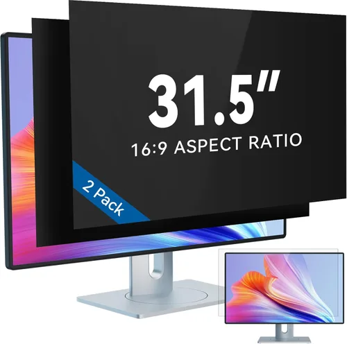 Miniatura 10 de IPROKKO Paquete de 2 filtros de pantalla de privacidad de computadora de 21.5 pulgadas para monitor de pantalla ancha de 16:9, protector de Pantalla