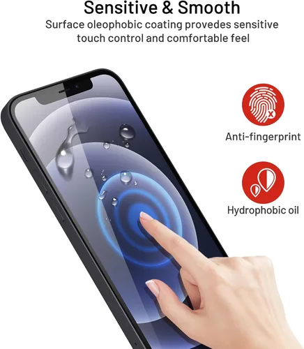 Miniatura 2 de Protector de pantalla de vidrio templado para iPhone 14 Pro Max, película de vidrio templado con fácil instalación, antiarañazos y sin burbujas