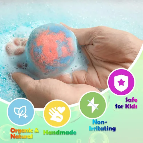 Miniatura 4 de Excalla Bombas de baño para niños con sorpresa en el interior, paquete de 20 bombas de baño para niños con muñecas de cachorro