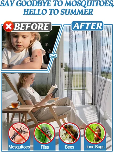 Miniatura 3 de ANPHSIN Mosquitera casi invisible de 65 x 10 pies para patio, pantalla de malla para jardín, porche, balcón, protege la piel y las plantas de Negro