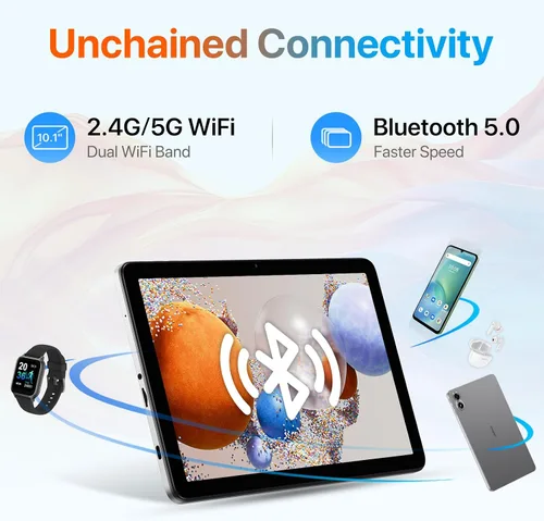 Miniatura 4 de UMIDIGI G1 Tab Tablet 2025, 8(4+4) GB+64GB 1TB Expand, WiFi 5G/2.4G, Tablet de 10.1 pulgadas HD Diseño Premium Sensación de Seda hasta 2.0 GHz