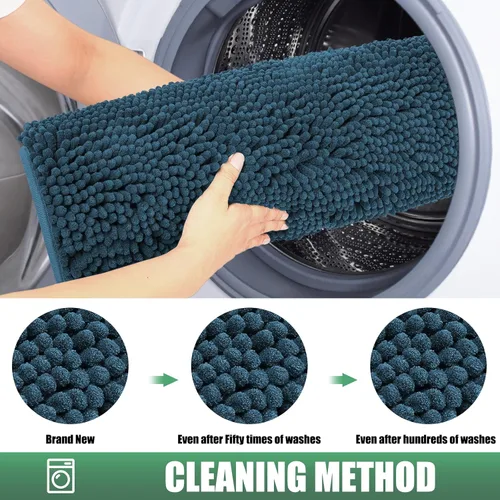 Miniatura 8 de IM HOME Felpudo absorbente de chenilla para exterior 30" x 20", tapetes lavables para perros antideslizantes para interiores, felpudo para perros