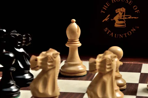 Miniatura 8 de The House of Staunton The Wild Knight Series Chess Set, Box, & Board Combination - 3.75" King