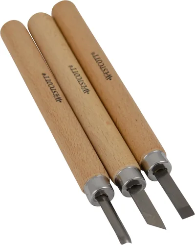 Westcott CarboTitanium - Herramientas para tallar madera, tallado de jabón, impresión impresa, escultura de arcilla, juego de 3 piezas