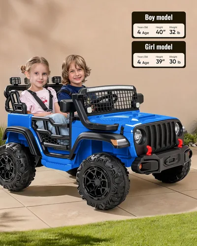 Miniatura 2 de Outfunny - Vehículo de paseo de 2 plazas, coche eléctrico de 24 V y 4 WD para niños de 4 a 8 años con control remoto, motores de 4x200W, capacidad