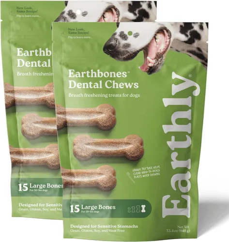 Miniatura 14 de Earthbones Dental para perros pequeños, 90 unidades (3 unidades)
