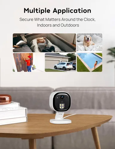Miniatura 8 de winees Cámaras de seguridad para exteriores, cámaras Wi-Fi 2K con cable para seguridad en el hogar, cámara interior 2.4G, detección de IA