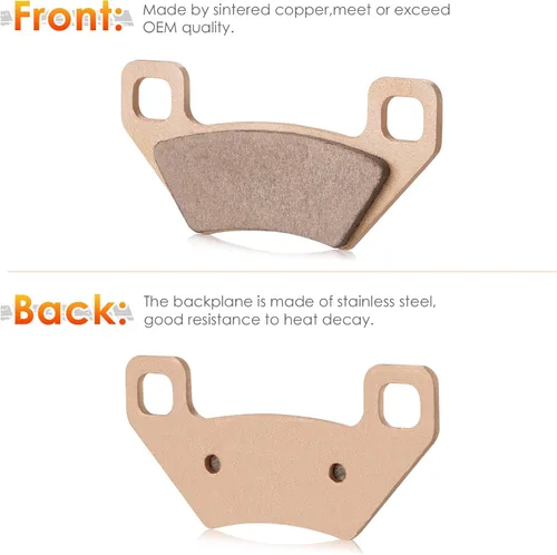Miniatura 2 de Juego de pastillas de freno sinterizadas delanteras y traseras para 2011-2022 para Arctic Cat ATV TRV 400, 450, 500, 550, 570, 600, 700, 1000, 3