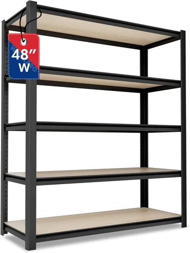 Miniatura 18 de WORKPRO Estantería de almacenamiento de metal de 5 niveles, 36 pulgadas de ancho x 18 pulgadas de profundidad x 72 pulgadas de alto, estante