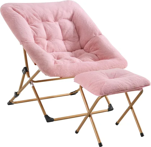 Miniatura 22 de OAKHAM Cómoda silla para adultos, suave piel sintética plegable para dormitorio, sala de estar, dormitorio, silla de lectura flexible