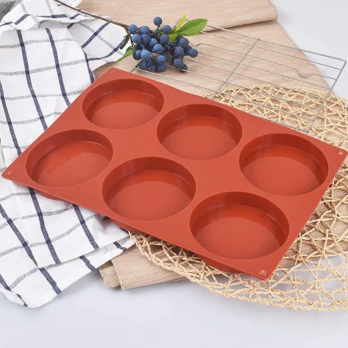 Miniatura 5 de Newk Moldes redondos de silicona para tartas, moldes de silicona de 4 pulgadas para hornear pasteles, posavasos de resina, pastel de huevos, jabón