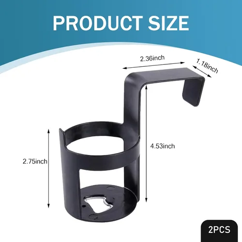 Miniatura 2 de Shakas 2 piezas de soportes para vasos para puerta de coche, con diseño de ventana lateral integrada, plástico hueco, instalación colgante