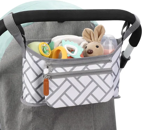 Miniatura 11 de Accmor Organizador universal para cochecito con bolsa desmontable para teléfono, organizador de cochecito, accesorios para Uppababy, Baby Jogger