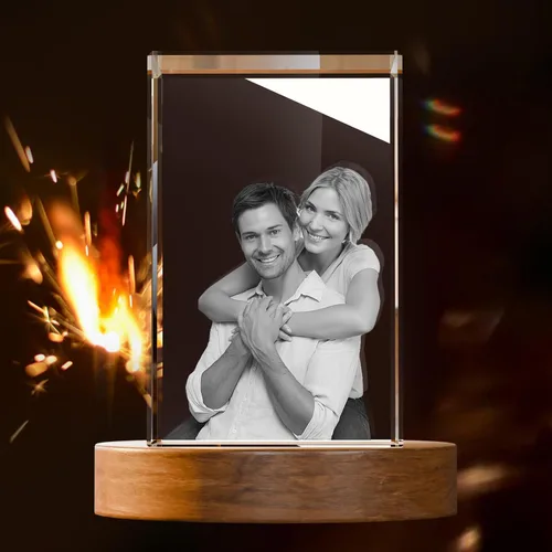 Miniatura 12 de Foto de Cristal 3D, Regalos Personalizados del Día de la Madre para Mujeres Hombres Esposa Marido Mamá Padre, Regalos Personalizados con Grabado