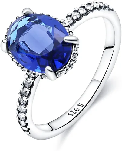 KUNSIR Lindos y delicados anillos de plata de ley 925 para mujer, anillos delicados, anillos de piedras preciosas, joyería de boda, joyería de
