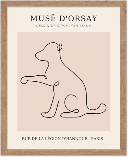 Miniatura 30 de Poster Master Póster Vintage – Impresión Retro de Dachshund – Arte de Perro – Dibujo Lineal – Arte de Boceto – Regalo para Niños, Niñas y Amantes