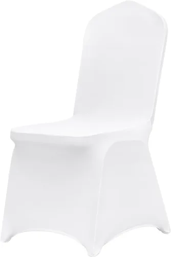 Miniatura 9 de VEVOR 12 Piezas Fundas de Silla de Frente Plano Poliéster Spandex Funda de Silla Elástica Fundas Deslizantes, Bodas, Vacaciones, Banquetes, Fiestas