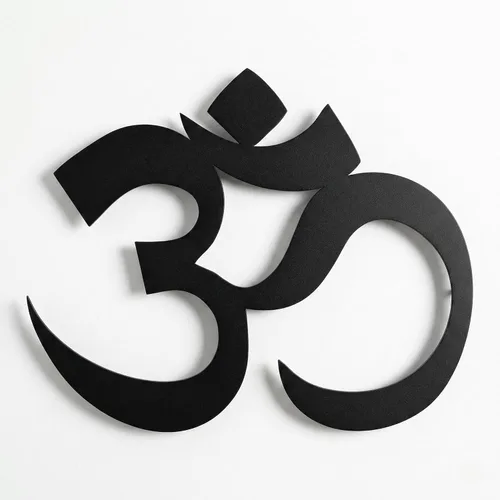 DEKADRON Arte de pared de metal, decoración de metal Om, decoración de Namaste, regalos de yoga, símbolo de aum, arte de pared OM, decoración de