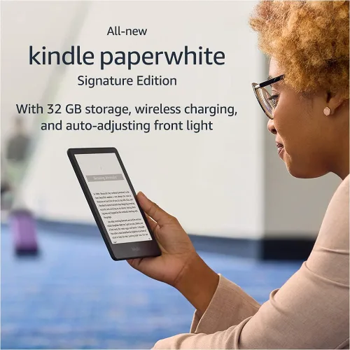 Amazon Kindle Paperwhite Signature Edition (32 GB) seminuevo | Pantalla de 6.8", carga inalámbrica, luz frontal autorregulable | Pantalla de bloqueo