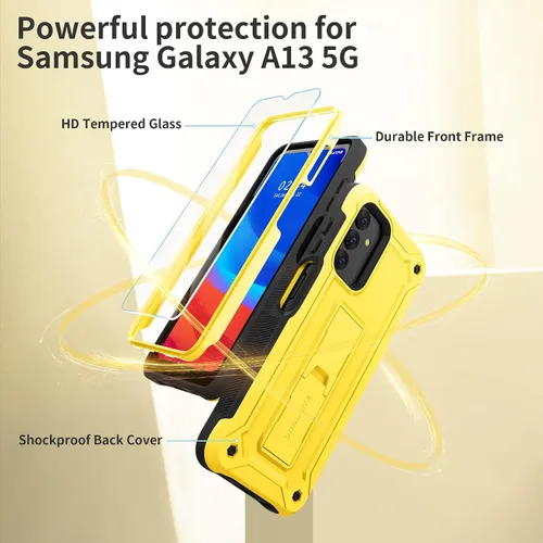 Miniatura 2 de URBANITE Funda para Samsung Galaxy A13 con soporte, protección a prueba de golpes de grado militar con protector de pantalla compatible con teléfono
