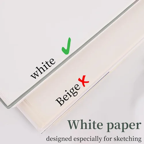 Miniatura 5 de Cuaderno de bocetos SuFly 9x12, bloc de papel para dibujo-68lb/100gsm, cuaderno de bocetos con espiral superior de tapa dura, bloc de 100 hojas