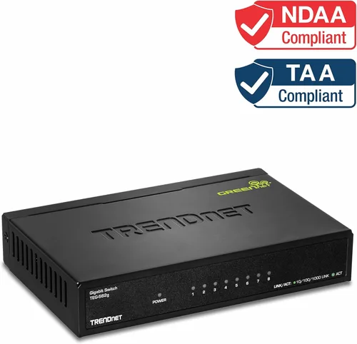 Miniatura 2 de Carcasa de plástico interruptor Trendnet GREENnet de Unmanaged Gigabit escritorio, Negro, 1