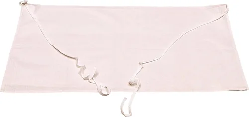 Miniatura 8 de Delantales prémium de cuatro vías 17 x 34 Blanco 55% algodón 45% poliéster Cierre de correa de amarre Lavable a máquina