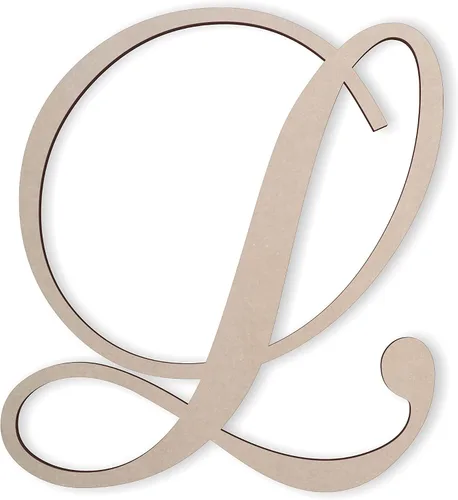 Miniatura 31 de Jess and Jessica Letra de madera A, 4 pulgadas de largo x 1/4 de pulgada de grosor, letras grandes de madera para decoración de pared, letras