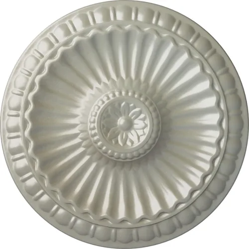 Miniatura 102 de Ekena Millwork CM11LI Medallón de techo Linus, 11 1/4"OD x 1 1/8"P 11 1/4", imprimado en fábrica Primed