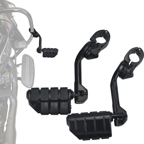 Estriberas para motocicleta de 1.25 pulgadas, estilo Harley, con barras de choque, pedal de crucero ajustable para Harley Touring Electra Glide Dyna