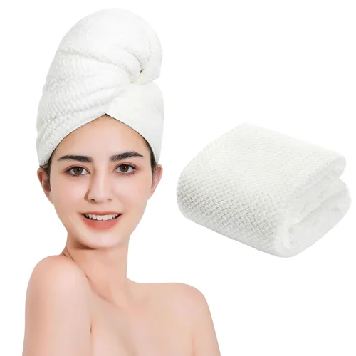 Miniatura 16 de Toalla de microfibra para el cabello de secado rápido, toallas de secado de pelo, adecuadas para todo tipo de cabello, ultra absorbente, cabello Azul