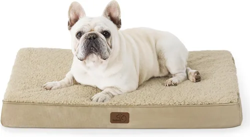 Miniatura 68 de Bedsure Camas para Perros Tamaño Grande - Cómodas Camas Planas para Mascotas con Funda Lavable Extraíble, Alfombrilla de Espuma Ortopédica