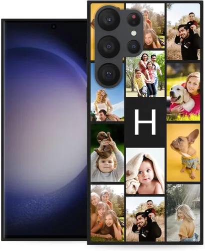Miniatura 7 de Funda personalizada para Samsung Galaxy S23 Ultra con nombre de foto y texto - Funda suave y fina para teléfono móvil S 23 Ultra (negra) de 6.8