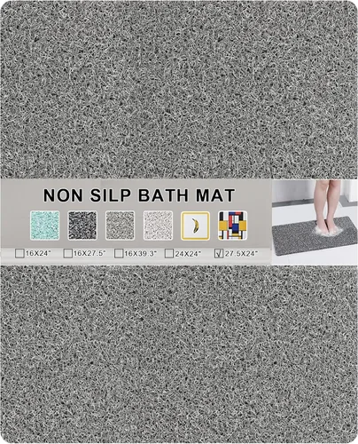 Miniatura 16 de Tapete antideslizante para bañera, tapete de baño antideslizante de 0.6 pulgadas, extra grueso, de secado rápido, tapete de ducha antideslizante