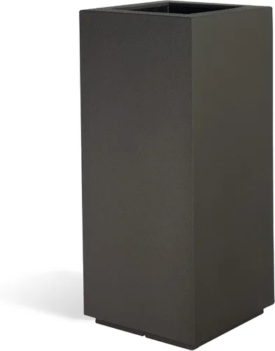 Miniatura 12 de PolyStone Kensington - Maceta con pedestal, 16 x 16 x 36 pulgadas, caja alta y ligera para interiores y exteriores, para porche, resina moderna