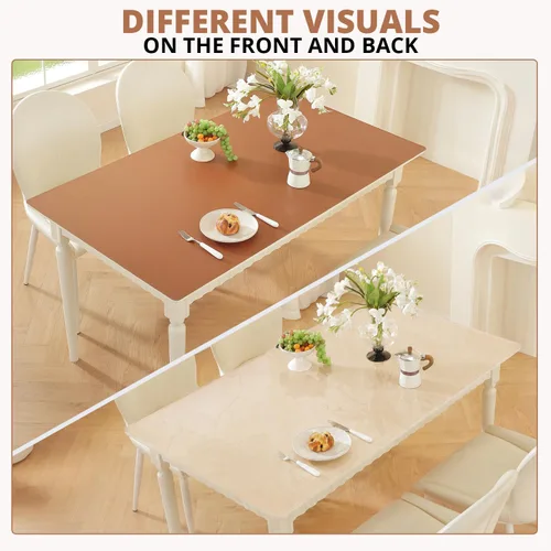 Miniatura 29 de Protector de mesa transparente de 12 x 36 pulgadas, 1.5 mm de grosor, cubierta de mesa de plástico impermeable, protector de mesa transparente