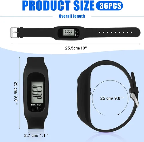 Miniatura 2 de Geyoga Pedometer for Walking Steps and Miles Pedometer Watch Silicone Steps Tracker Running Bracelet Ankle Step Counter for Calorie Burning and Step