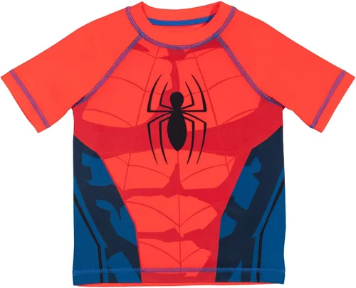 Miniatura 3 de Marvel Conjunto de camiseta de protección raglán y shorts de natación UPF 50+, tallas para niños pequeños a niños grandes (2T - 18-20)