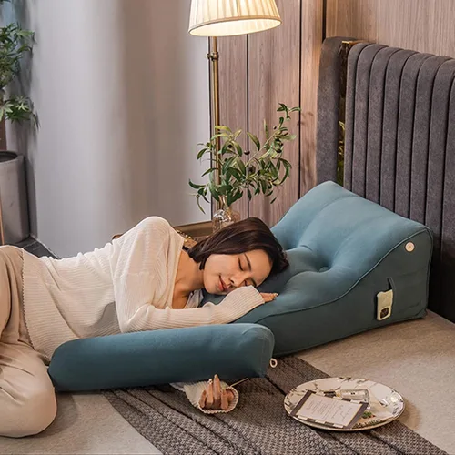 Miniatura 6 de Almohada de lectura triangular con cuña para cabecero y reposo de cama, cojín de apoyo para la espalda para leer, jugar, ver la televisión