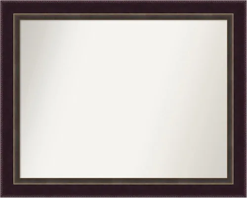 Miniatura 105 de Amanti Art Espejo de baño de bronce para sobre el fregadero, 24 x 24 pulgadas, espejo cuadrado de bronce Lara para tocador, marco de madera