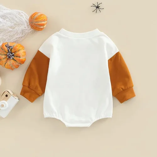 Miniatura 54 de FYBITBO Traje de Halloween para recién nacido, niña y niño, espeluznante temporada, mameluco con burbujas para otoño, Halloween, ropa de bebé
