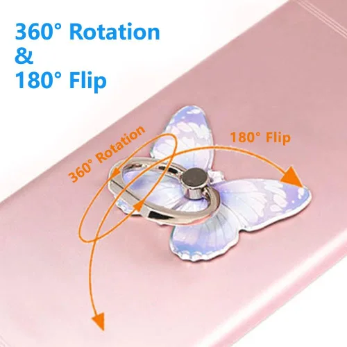 Miniatura 3 de Kinizuxi Soporte de anillo para teléfono celular, soporte de agarre de anillo de teléfono con rotación de 360°, soporte compatible con iPhone, todos