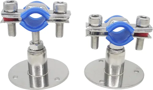 Miniatura 13 de Soporte de abrazadera de tubería ajustable de acero inoxidable - Soporte de montaje en pared/techo para tubería de 1-1/2 pulgadas, soportes