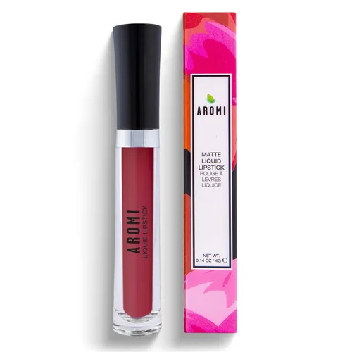 Miniatura 9 de Aromi Lápiz labial líquido negro cereza mate - Color de labios ciruela granate para mujer (cereza negra)