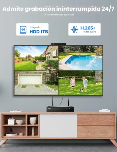 Miniatura 4 de Hiseeu - Cámaras de seguridad inalámbricas para exteriores, WiFi Pro de 5G y 2.4G, sistema de cámara de seguridad inalámbrica para el hogar, lente