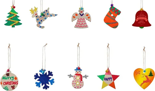 Miniatura 2 de 100 piezas de rebanadas de madera, adornos de madera de Navidad sin terminar, adornos colgantes, manualidades para arte, manualidades, decoración