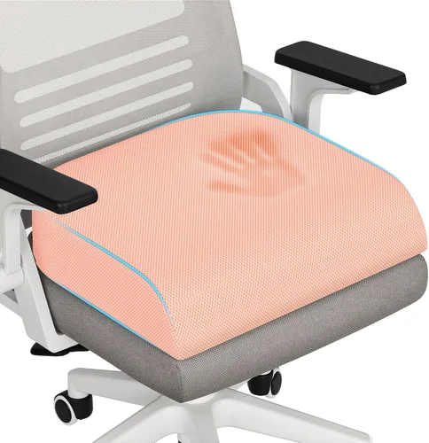 Miniatura 26 de TranquilRelax - Cojín grande para asiento de espuma viscoelástica para largas horas de sentado en silla de oficina, asiento de coche, almohadilla