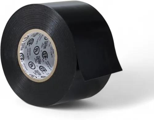 Miniatura 15 de GGR Supplies T.R.U. EL7566-AW, cinta adhesiva de grado profesional de PVC de goma negra, con clasificación hasta 600 voltios y 176 °F - UL/CSA/CE
