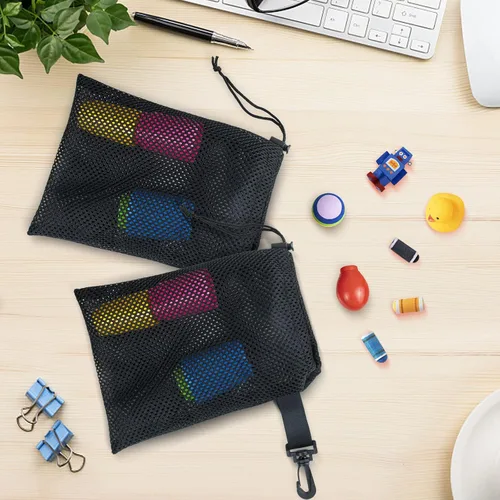 Miniatura 5 de 10 bolsas de malla con clips, bolsas de almacenamiento de nailon portátiles para juguetes, almacenamiento deportivo, actividades al aire libre, etc.